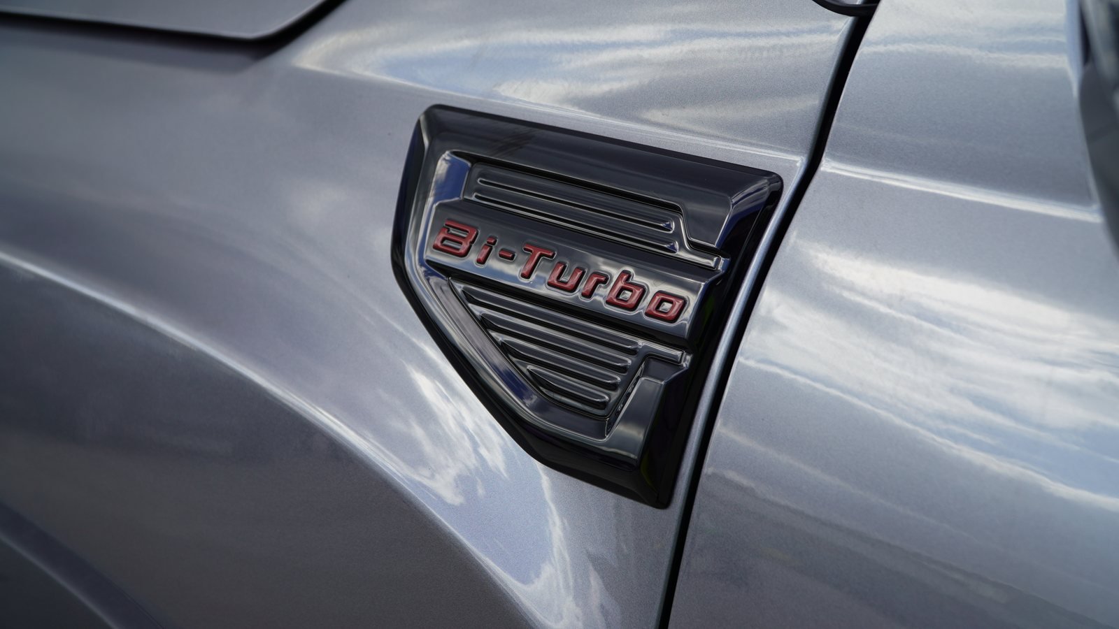 Bi-Turbo badge on the front wing of the Maxus T60 4x4 pickup truck